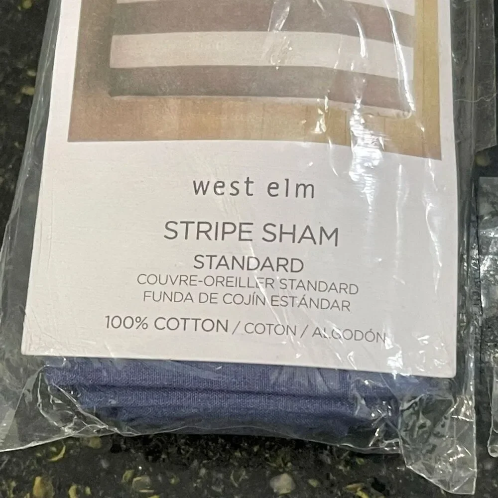 West Elm set of 2 Standard Striped Pillow Shams.
